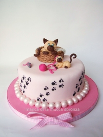 livello base - torta mamma gatta e gattino